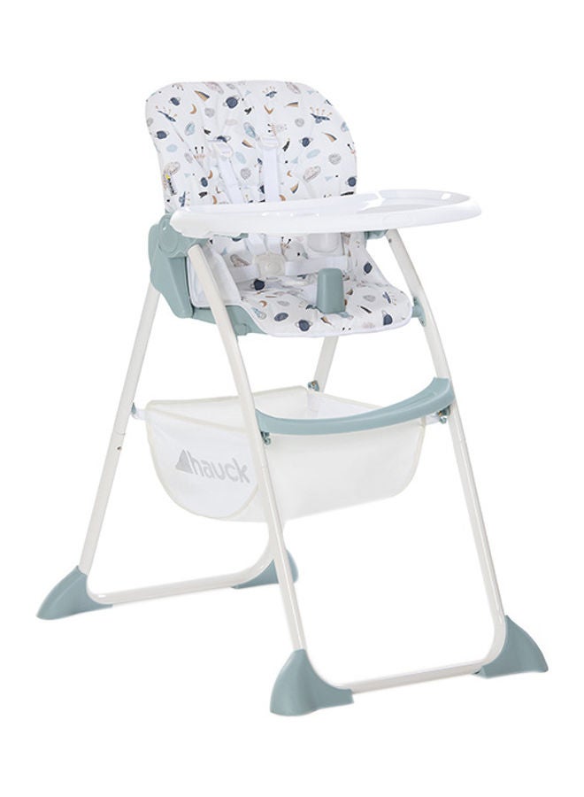 High Chair Sit N Fold, For Children From 6 Months To 15 Kg, Compact Foldable, Adjustable Back And Tray, Large Storage Basket, Space