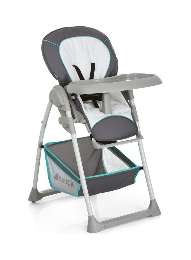 Grow - Along Highchair Sit N Relax, New - Born Attachment From Birth To 9 Kg, Toddler Seat Up To 15 Kg, Height - Adjustable, Foldable, Wheels, Play Arch, Tray, Basket, Grey