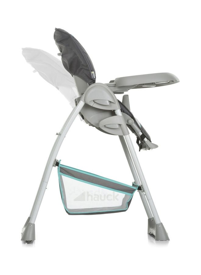 Grow - Along Highchair Sit N Relax, New - Born Attachment From Birth To 9 Kg, Toddler Seat Up To 15 Kg, Height - Adjustable, Foldable, Wheels, Play Arch, Tray, Basket, Grey