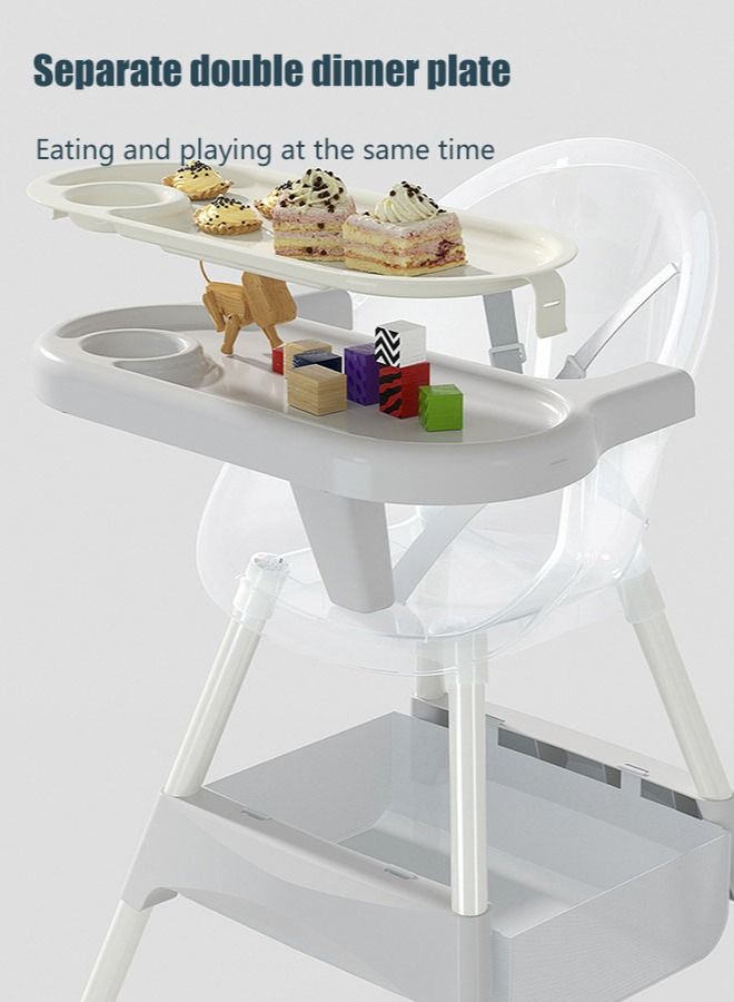 2 in 1 High Chair for Babies & Toddlers, Modern Safe & Compact Baby Highchair, Easy to Clean, Removable Tray, Easy to Assemble