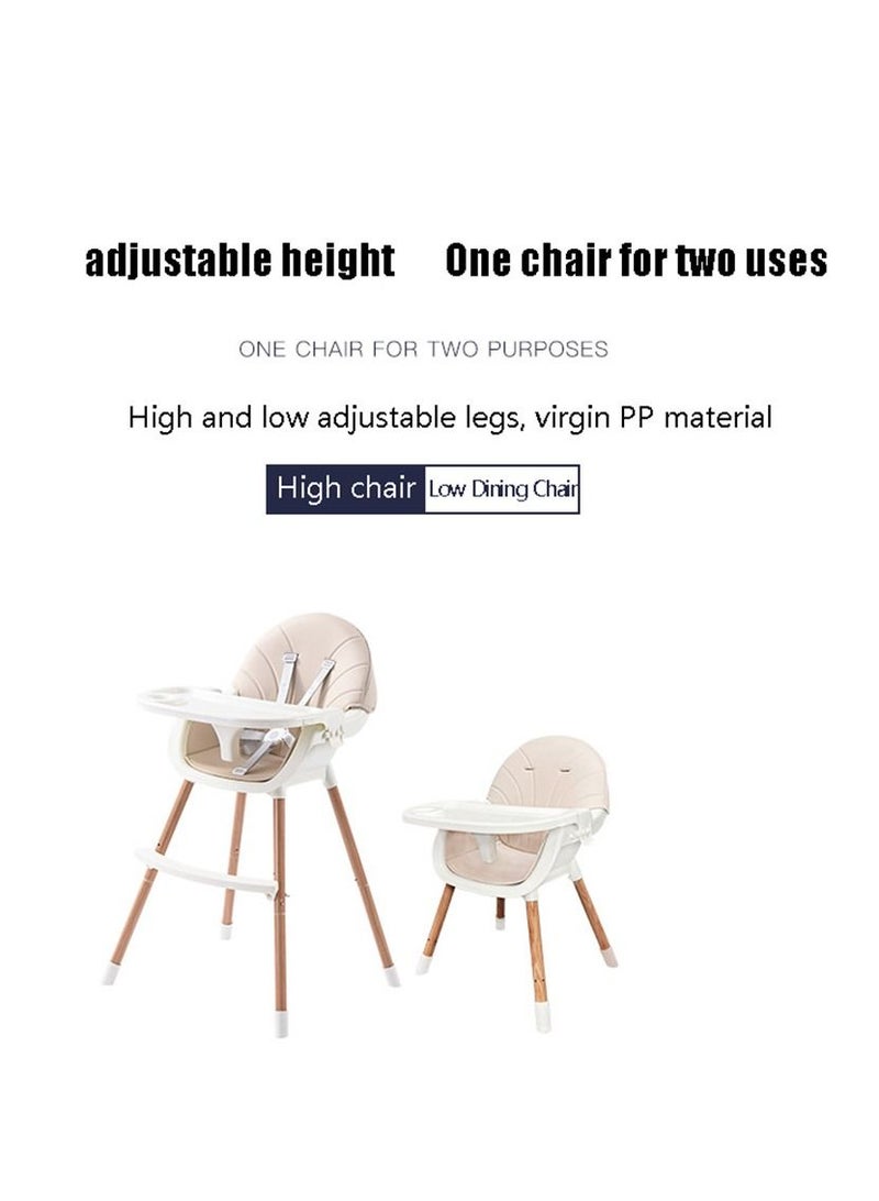 3-in-1 High Chairs for Babies Toddlers, Convertible Infant Highchair with Removable Tray & Safety Harness Adjustable Legs