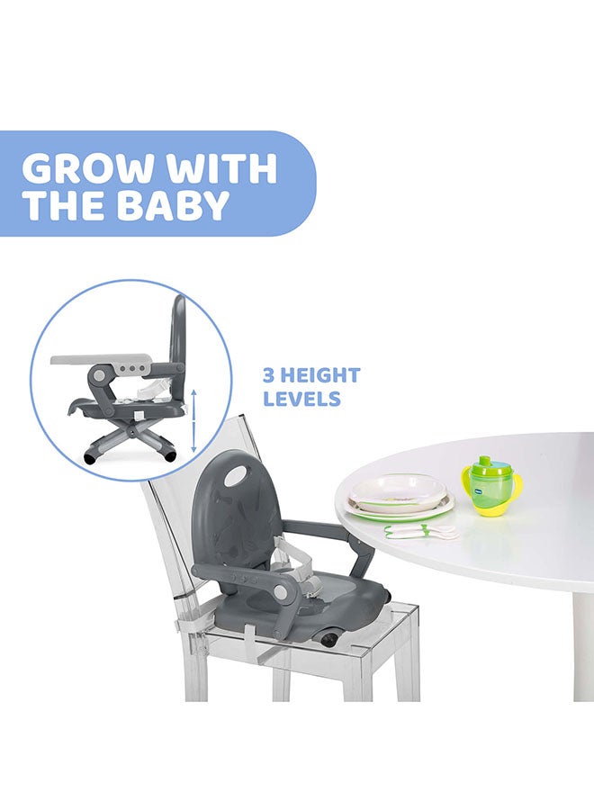 Pocket Snack Booster Seat 6M-3Y, Dark Grey