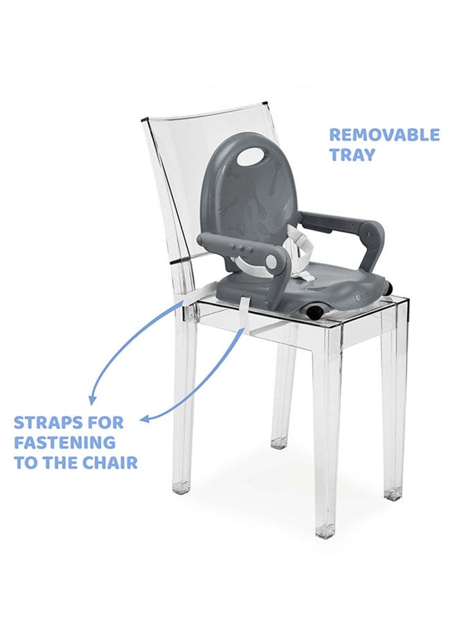 Pocket Snack Booster Seat 6M-3Y, Dark Grey