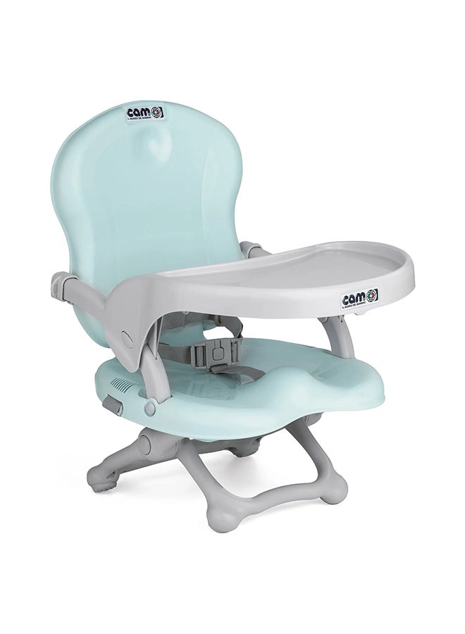 Smarty Booster Baby Feeding Chair, Snack Seat, Smart Pop, Portable, Booster Seat With Tray Eating, Dinning Lightweight, Compact Fold, Travel, Camping - Light Blue