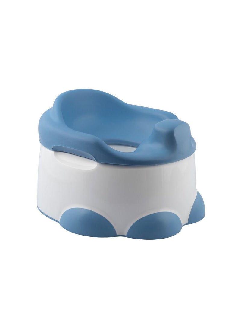 Step ‘n Potty, Soft and Comfortable, Non-Slip, Removable Cup & Stow Away Lid, Ideal for toddlers from 18 months (  Powder Blue )