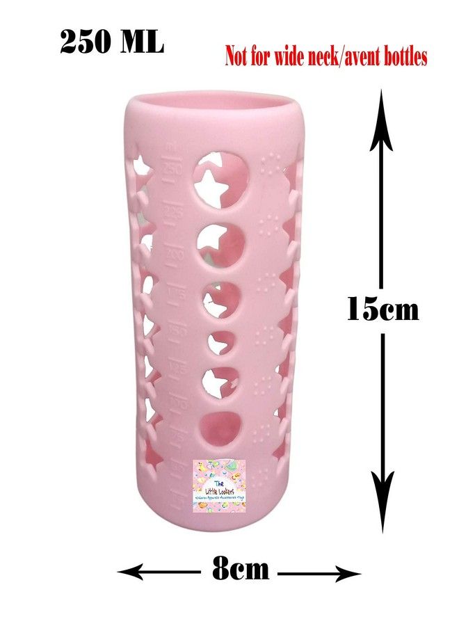 Baby Feeding Bottle Silicone Warmer Cover Sleeve Holder Insulated Protection For Newborns Infants Babies (Pack Of 2) (Pink & Purple 240 Ml)