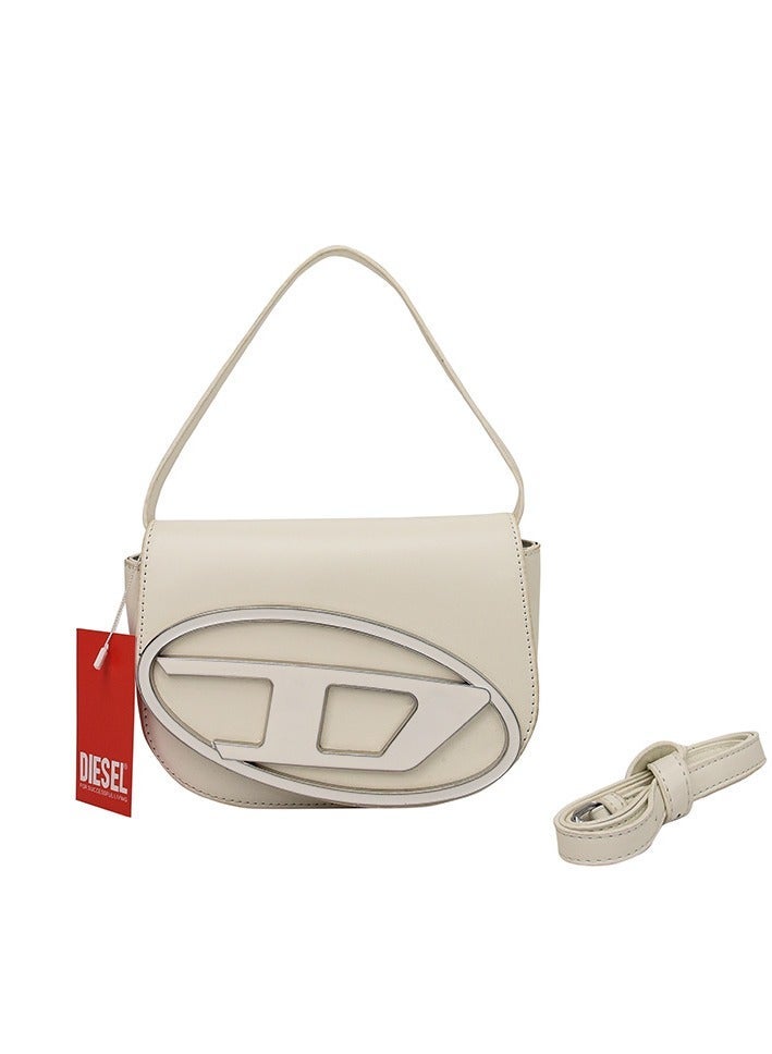 Diesel Fashion One Shoulder Crossbody Bag-White Color