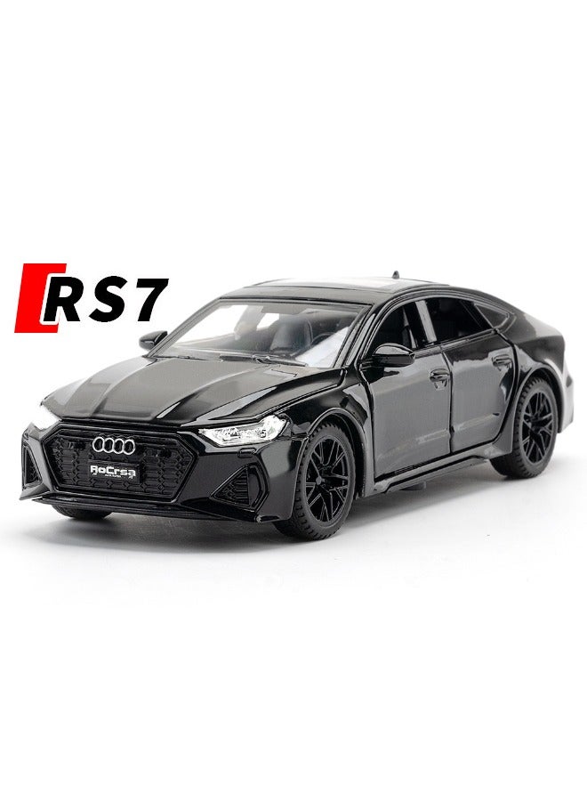 1:32 Alloy Collectible Audi RS7 Car Model Toy, Diecast Zinc Alloy RS7 Pull Back Collectible Toy Car,  Sound and Light Pull Back Model Car for Kids Boy Girl Gift 15.5cm*6.5cm*4.5cm