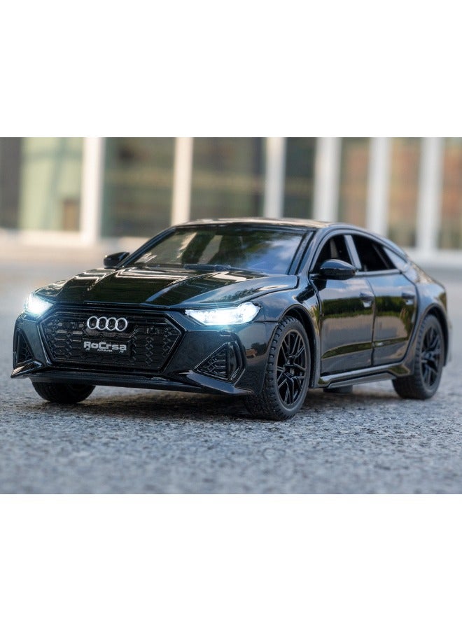 1:32 Alloy Collectible Audi RS7 Car Model Toy, Diecast Zinc Alloy RS7 Pull Back Collectible Toy Car,  Sound and Light Pull Back Model Car for Kids Boy Girl Gift 15.5cm*6.5cm*4.5cm