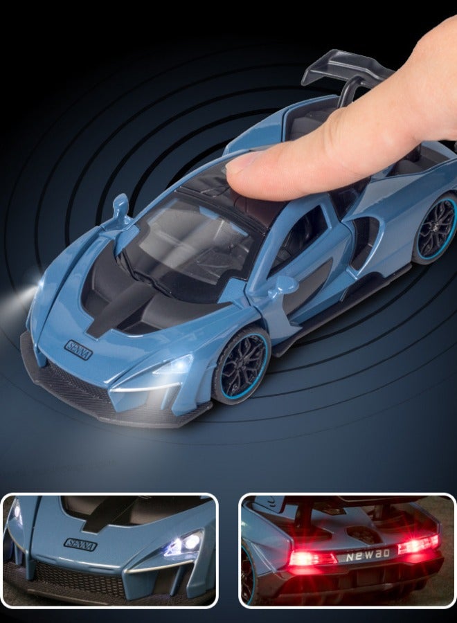 1:32 Alloy Collectible McLaren Car Model Toy, Diecast Zinc Alloy McLaren Senna Pull Back Collectible Toy Car,  Sound and Light Pull Back Model Car for Kids Boy Girl Gift, 16cm*7cm*4cm