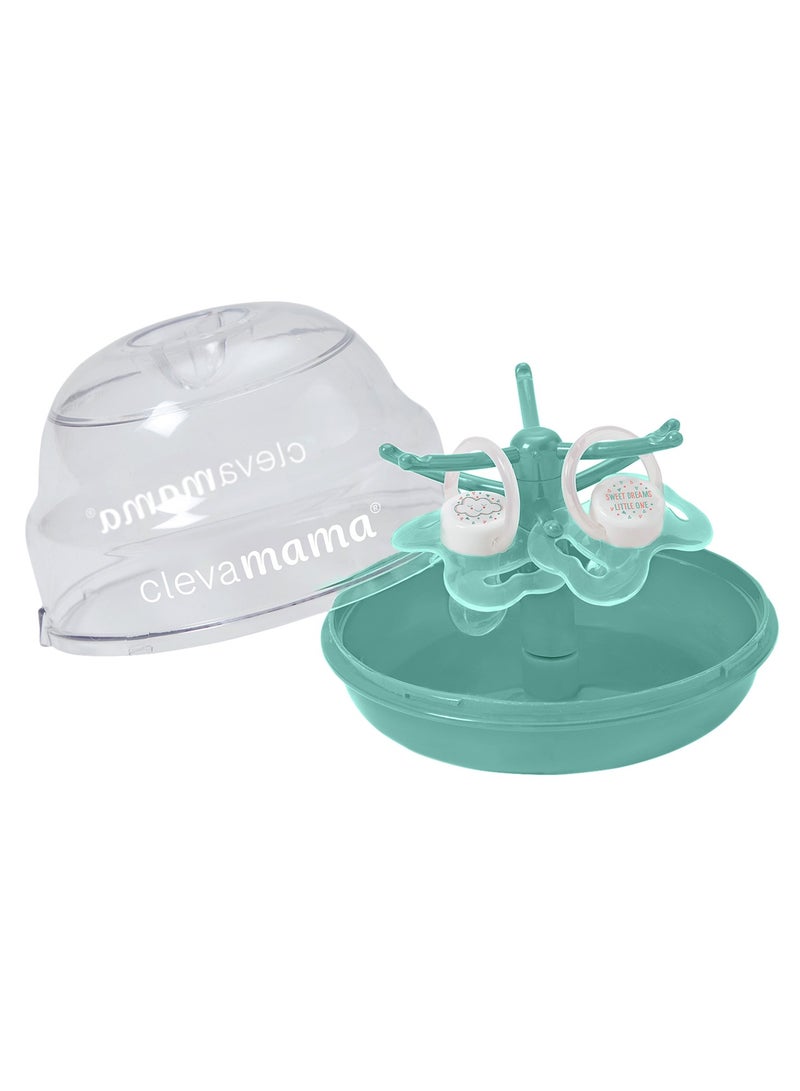 Tree Sterilizer For Microwave With Portable Storage Case With 2 Baby Soothers Turquoise