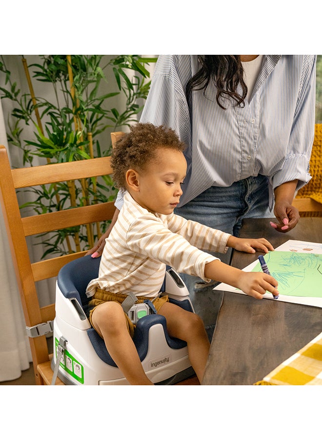 Baby Base 2-in-1 Booster Feeding and Floor Seat with Self-Storing Tray - Night Sky