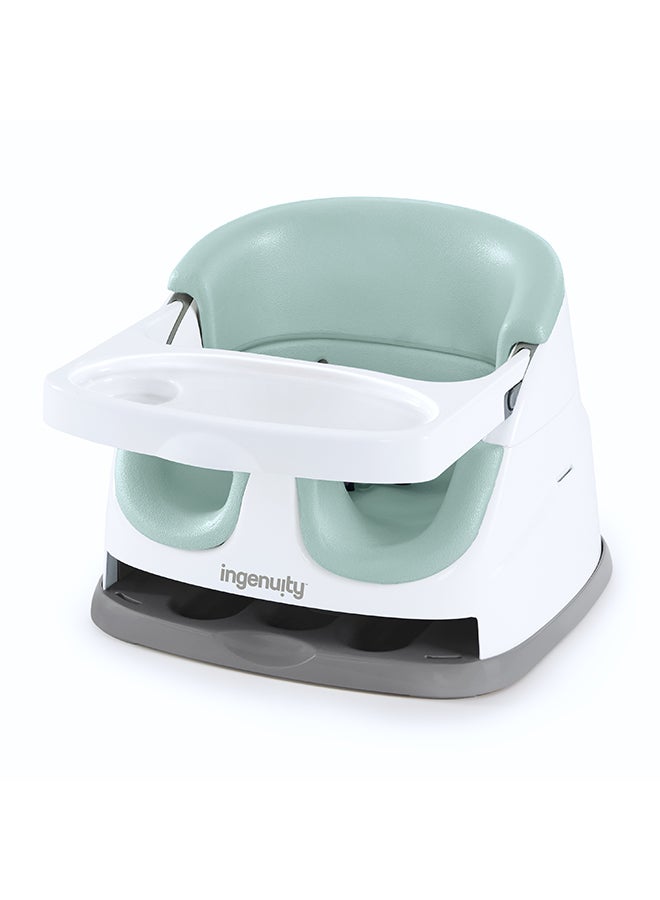 Baby Base 2-in-1 Booster Feeding and Floor Seat with Self-Storing Tray - Mist