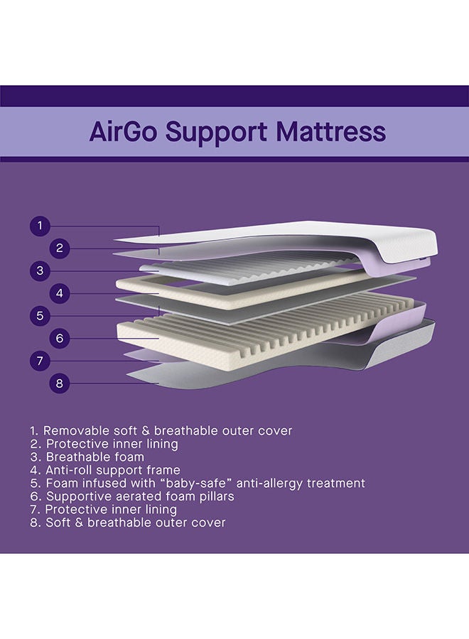 Airgo Support Mattress 70x140x11 Cm Cot Bed Size