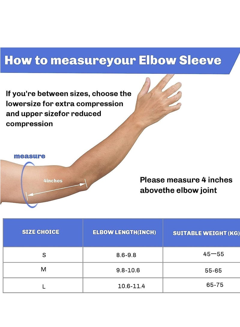 2 in 1 Tennis Elbow Brace for Men Women Compression Sleeve with Integrated Elbow Pads Breathable Tendonitis elbow Support Protector for Sports Golfer's Elbow Arthritis Treatment Reduce Joint Pain (S)