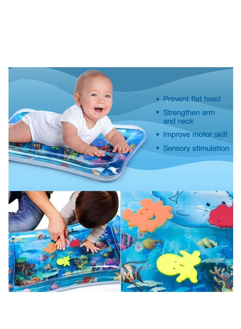 Kid Inflatable Tummy Time Water Play Mat Toys for Infants Toddlers Perfect Sensory 3 6 9 Months Newborn Baby Girls Boys Early Development Activity Centers