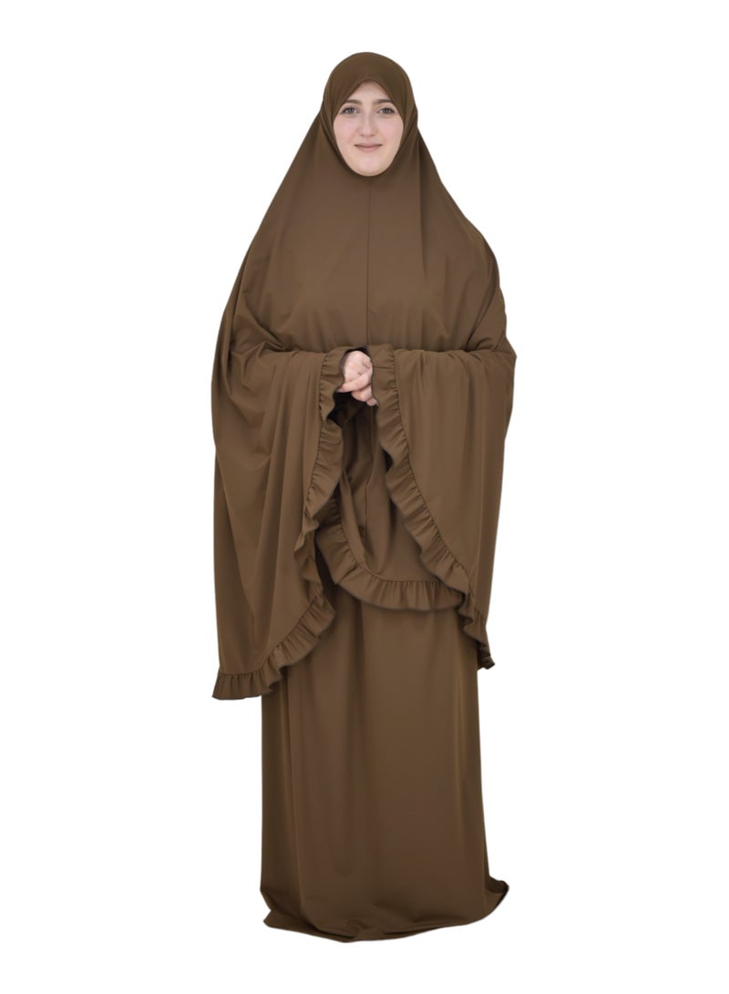 Two Piece Islamic prayer dress for women plus size