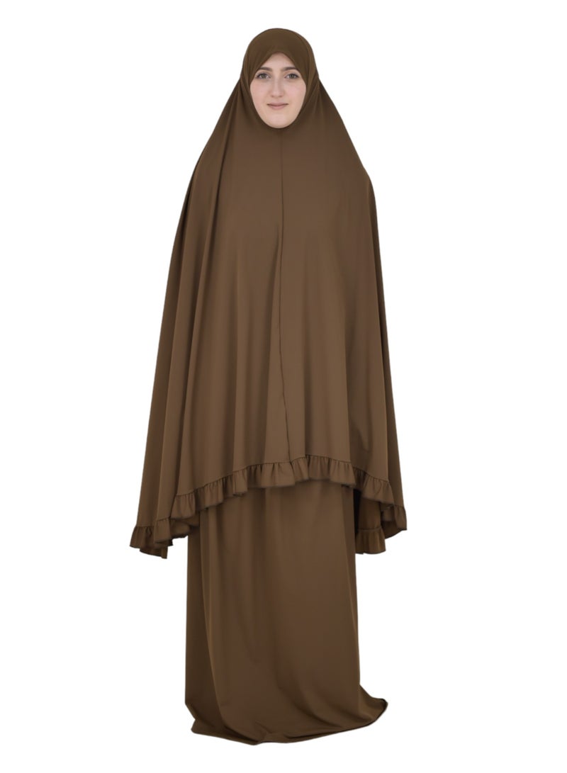 Two Piece Islamic prayer dress for women plus size