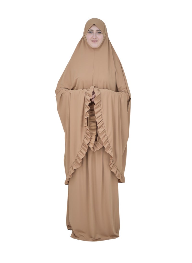 Two Piece Islamic prayer dress women the Long - Prayer Clothes for Women - Prayer Abaya For women - Jilbab 2 piece, Umrah essentials for women - Prayer set