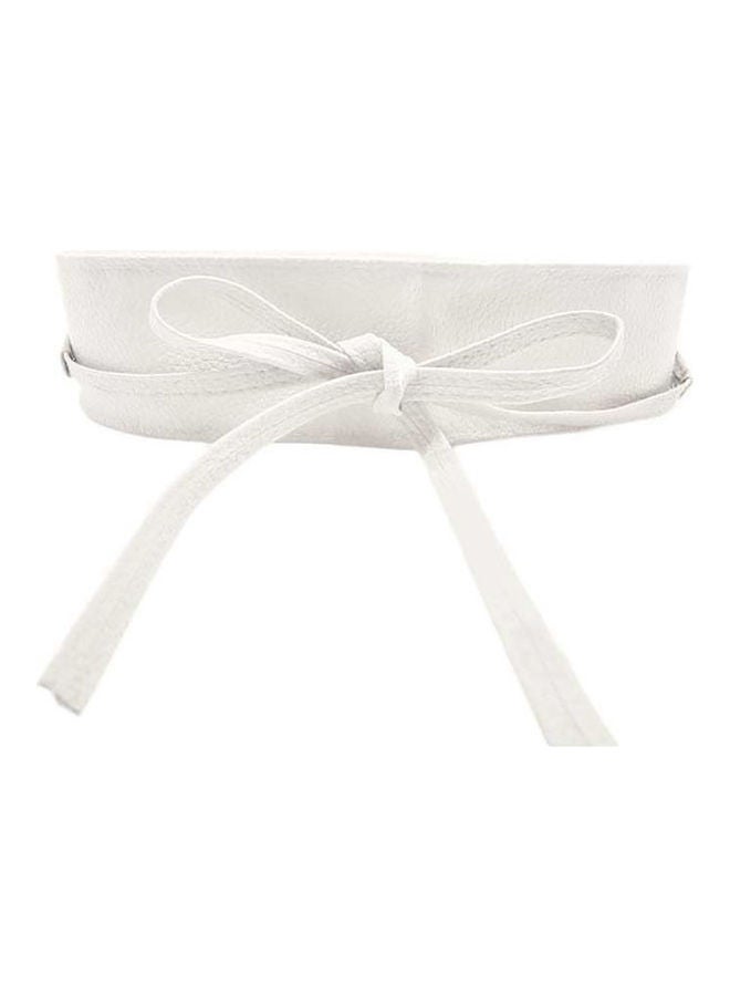 Fashionable Bowknot Belt White