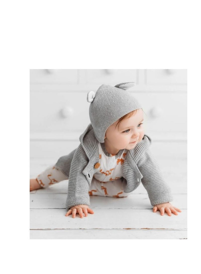 Grey Bunny Hat 6-12 Months