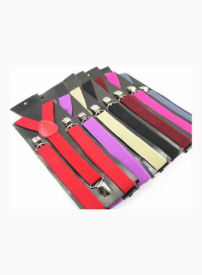 Unisex Elastic Y-Shape Braces Men's Women's Adjustable Clip-on Suspenders Purple