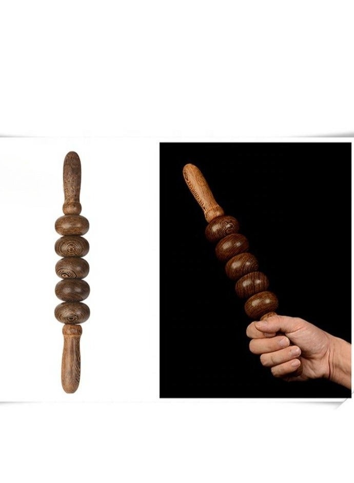 Wooden Muscle Roller Massage Stick Effective Tool for Relieving Muscle Soreness Cramps Tightness and Plantar Fasciitis.