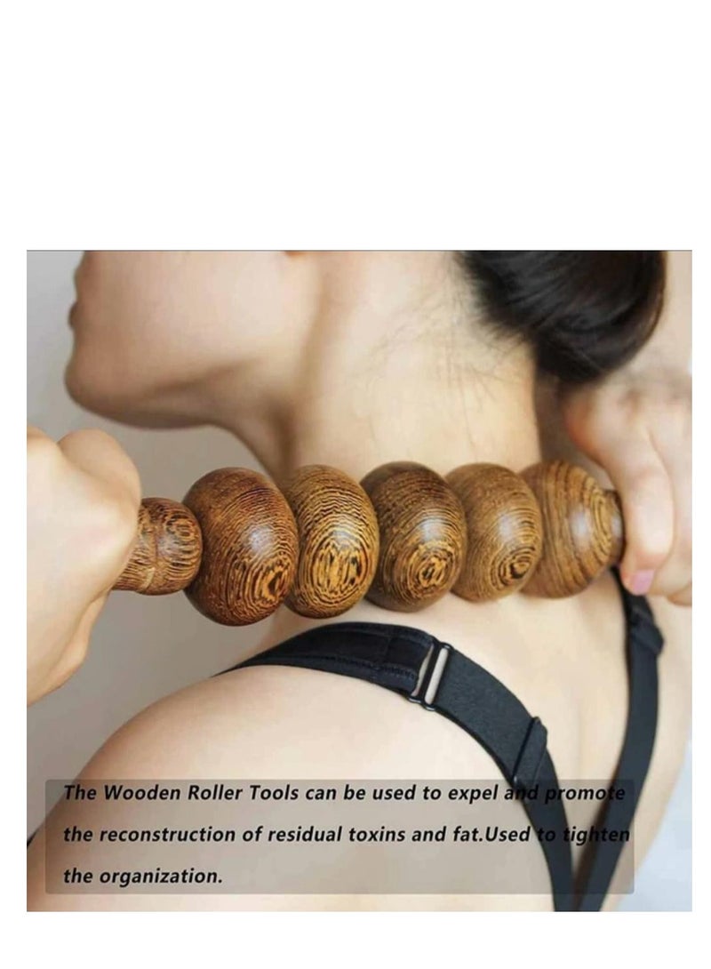 Wooden Muscle Roller Massage Stick Effective Tool for Relieving Muscle Soreness Cramps Tightness and Plantar Fasciitis.