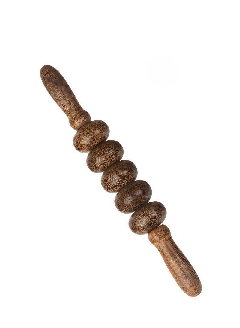 Wooden Muscle Roller Massage Stick Effective Tool for Relieving Muscle Soreness Cramps Tightness and Plantar Fasciitis.