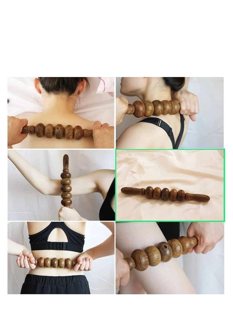 Wooden Muscle Roller Massage Stick Effective Tool for Relieving Muscle Soreness Cramps Tightness and Plantar Fasciitis.