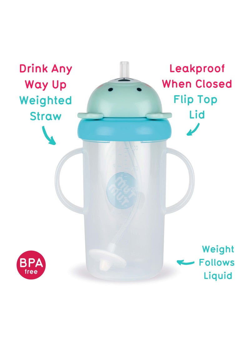 Large Tippy Up Cup With Weighted Straw (Series 3) - Teal