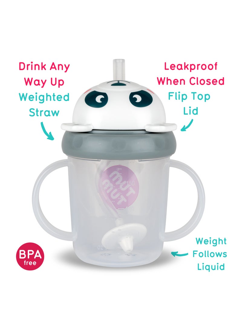 Tippy Up Cup With Weighted Straw (Series 3) - Panda