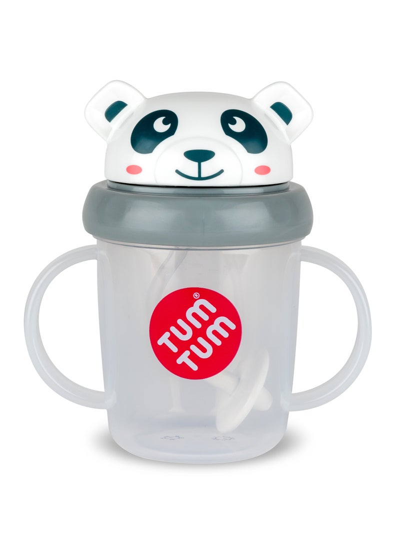 Tippy Up Cup With Weighted Straw (Series 3) - Panda