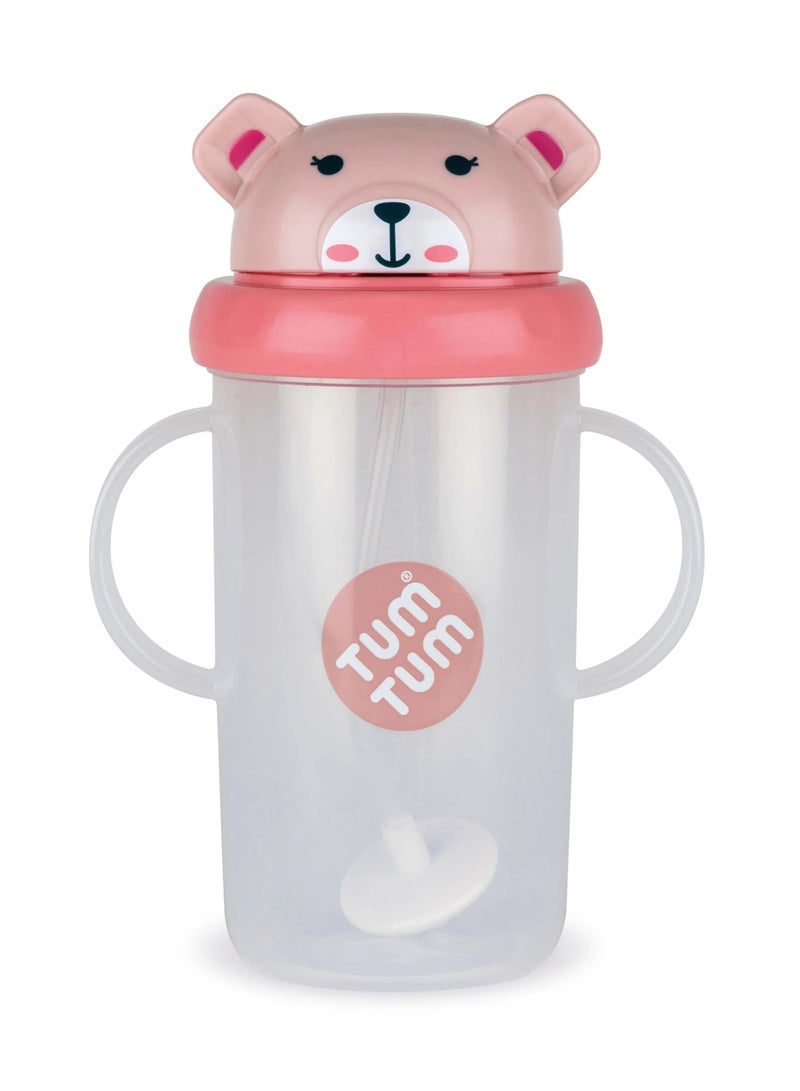 Large Tippy Up Cup With Weighted Straw (Series 3) - Pink