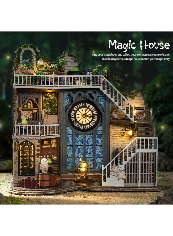 Diy Dollhouse Miniature Kit Diy Wooden Dollhouse Kit Miniature House Kit Tiny House Kit Creative Room Idea (Magic House)