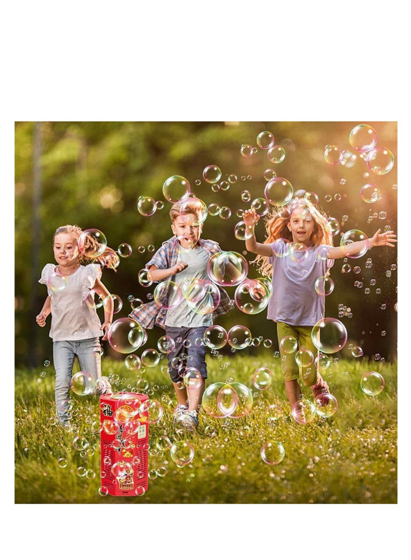 Automatic Bubble Machine for Kids a Portable Firework Bubble Machine with 90ml Bubble Liquid featuring Light & Music Bubble Blower Ideal for Outdoor Party Gift for Boys and Girls.