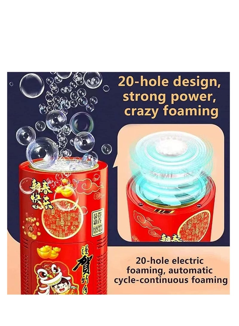 Automatic Bubble Machine for Kids a Portable Firework Bubble Machine with 90ml Bubble Liquid featuring Light & Music Bubble Blower Ideal for Outdoor Party Gift for Boys and Girls.