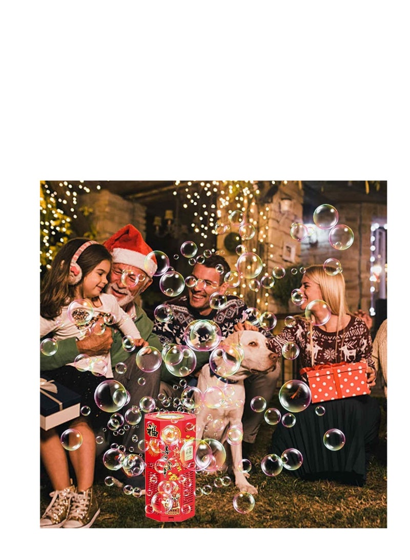 Automatic Bubble Machine for Kids a Portable Firework Bubble Machine with 90ml Bubble Liquid featuring Light & Music Bubble Blower Ideal for Outdoor Party Gift for Boys and Girls.