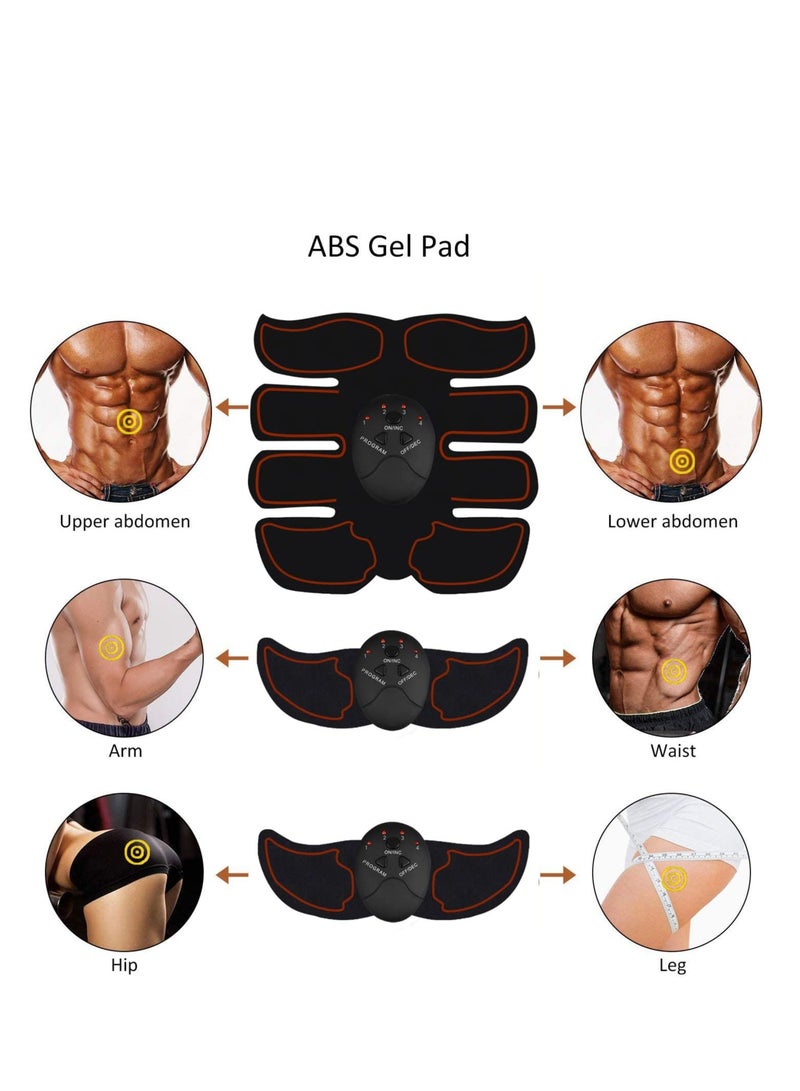 Muscle Trainer Instrument, Abs Stimulator Abdominal, Muscle Toner Electronic Toning Belts, EMS Workout Home Fitness Device, Quick and Effective Abdominals Toning Belt, 1 Pcs