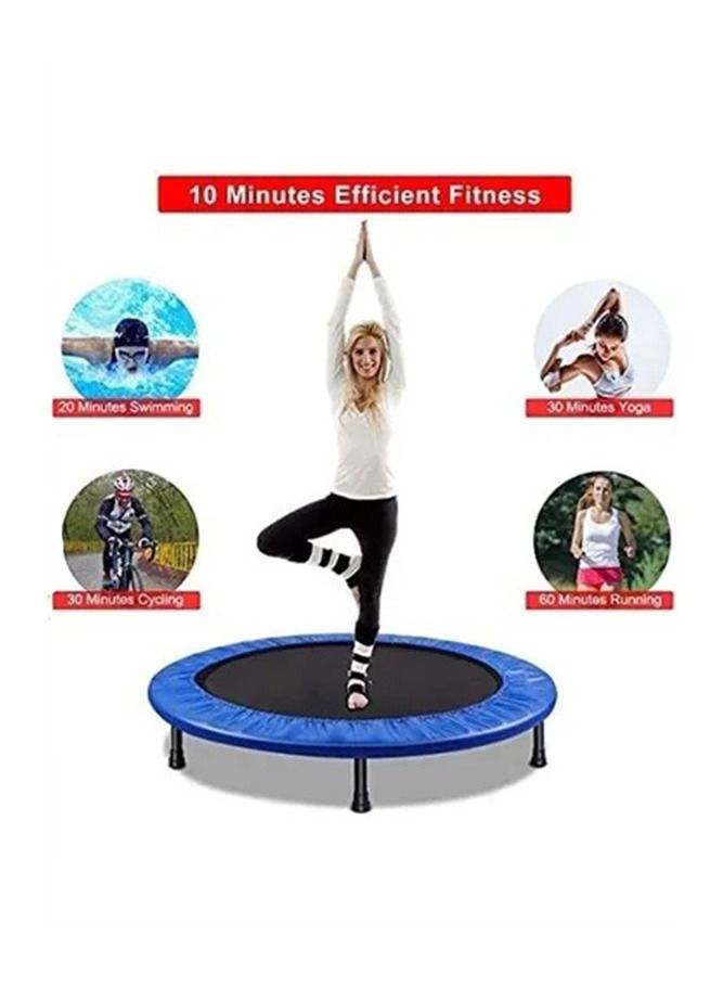 40'' Fitness Trampolines, Foldable Mini Trampoline for Adults and Kids with Safety & Anti-Skid Pads 120cm