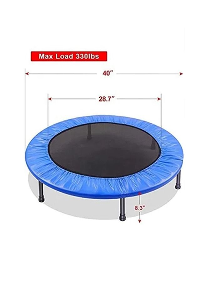 40'' Fitness Trampolines, Foldable Mini Trampoline for Adults and Kids with Safety & Anti-Skid Pads 120cm