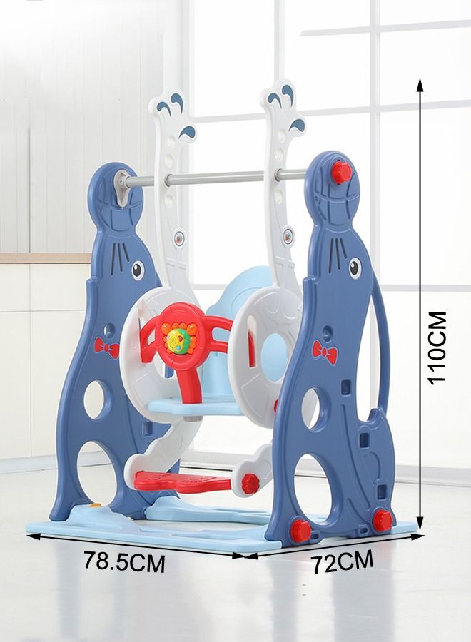 Sea Lion Theme Plastic Swing For Kids Multifunctional Play Toys