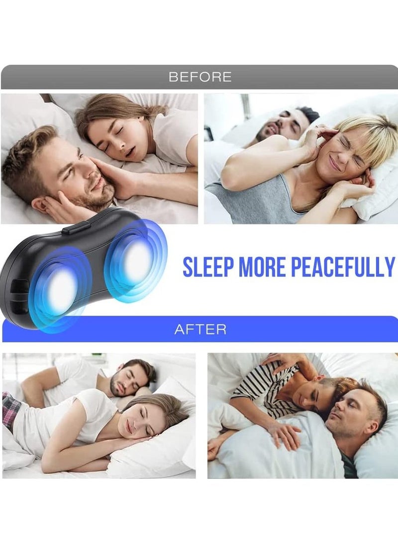 Smart Throat Anti Snoring Device, Throat Snoring Sleep Aid, USB Rechargeable 6-speed adjustment, Snoring Detection by Impulse Sense, Snore Stopper Solution for Men and Women