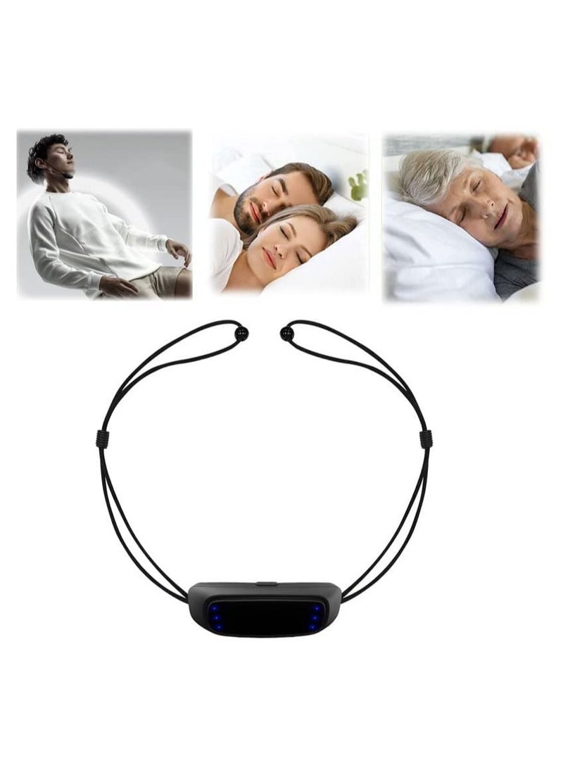 Smart Throat Anti Snoring Device, Throat Snoring Sleep Aid, USB Rechargeable 6-speed adjustment, Snoring Detection by Impulse Sense, Snore Stopper Solution for Men and Women