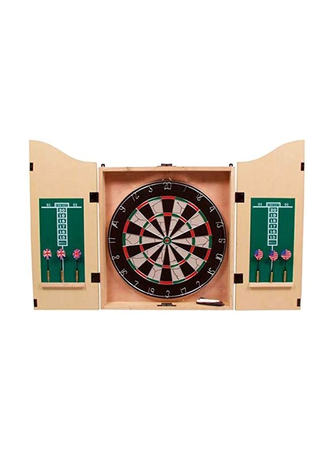 Kings Head Light Wood Dartboard Cabinet Set