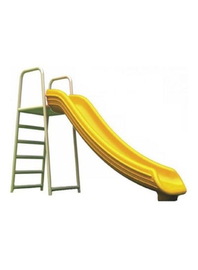 Children Outdoor Play Long Plastic Single Slide With Platform And Stair For Teenagers