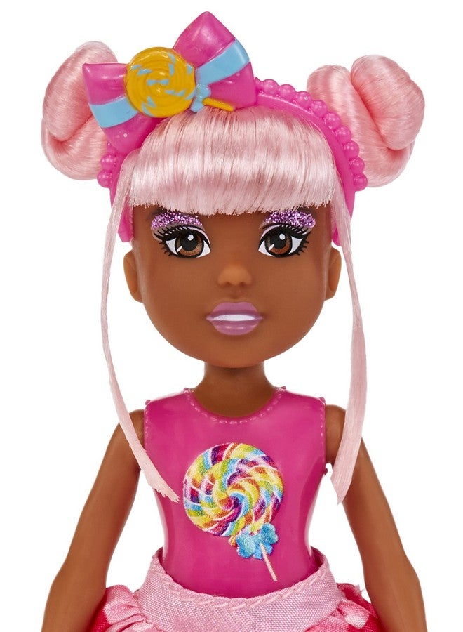 Dream Bella Little Candy Princess Jaylen Lollipop Scented 5.5 Doll With Scratch 'N Sniff Tag Long Pink Hair Headband Rainbow Skirt 4 Fashion Accessories Gift For 38 Years