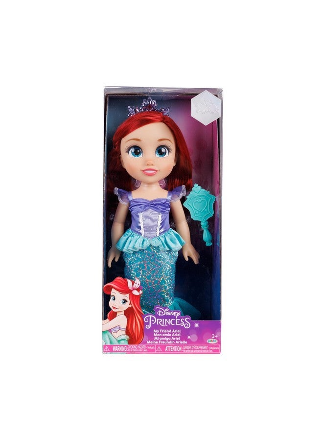 D100 My Friend Ariel Doll 14 Inch Tall Includes Removable Outfit Tiara Shoes & Brush