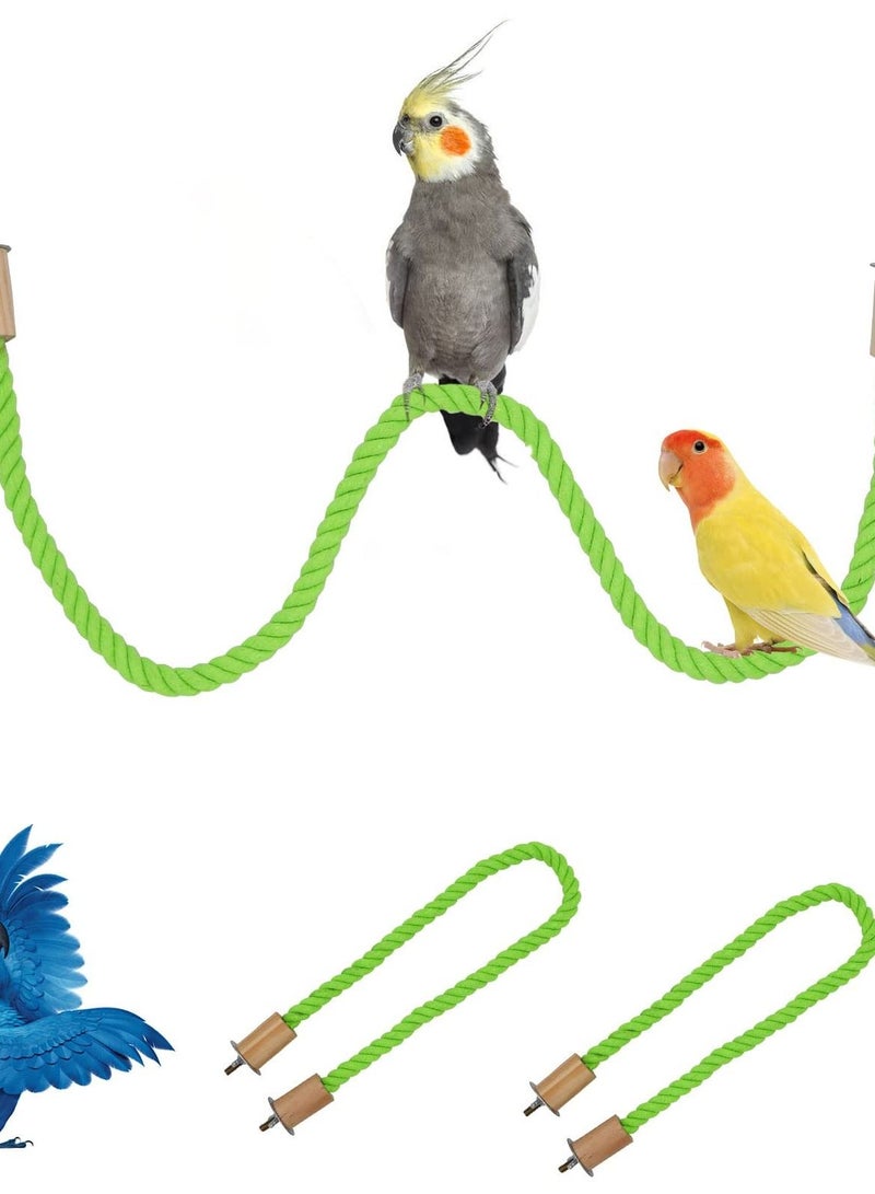 2 Pack Bird Rope Perch Swing, Bird Cage Stand Pole Accessories, Paw Grinding Standing Climbing Perch for Parrot, Parakeet, Lovebirds , 31.49 inches,80 cm