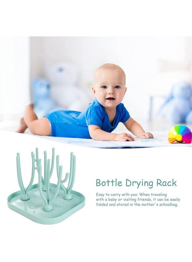 Foldable Baby Bottle Drying Racks Feeding Cup Nipple Storage Shelf Stand Holder Green Drying Rack